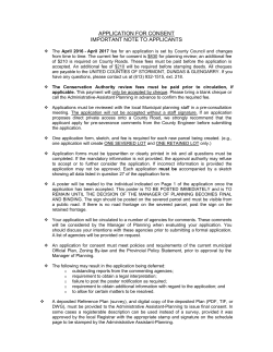 Severance Application - Township of North Glengarry