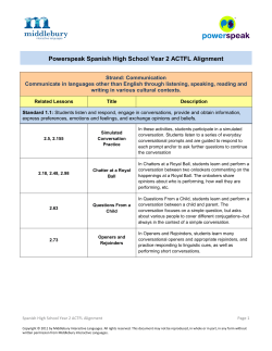 Powerspeak Spanish High School Year 2 ACTFL