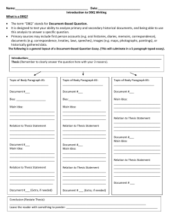 Introduction to DBQ Writing
