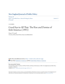 Good-bye to All That: The Rise and Demise of Irish America (1993)