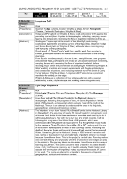 Performances - Landscape and Environment