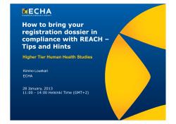 prenatal developmental toxicity study - ECHA