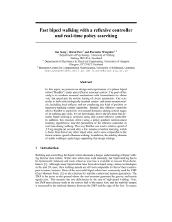 Fast biped walking with a reflexive controller and real