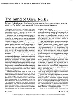 The Mind of Oliver North - Executive Intelligence Review