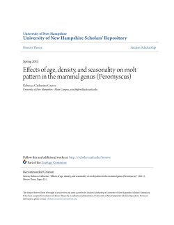 Effects of age, density, and seasonality on molt pattern in the