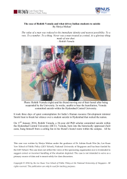 The case of Rohith Vemula and what drives Indian students to suicide