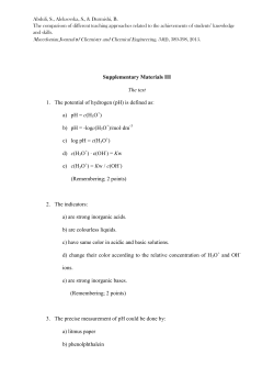 Student activities - Macedonian Journal of Chemistry and Chemical