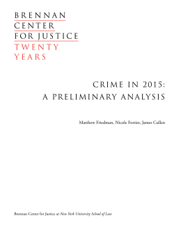 crime in 2015: a preliminary analysis