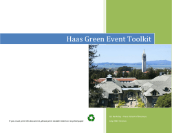 Green Event Toolkit - Berkeley-Haas