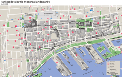 Parking lots in Old Montr&eacute;al and nearby