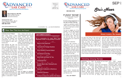 Stu`s News - Advanced Ear Care