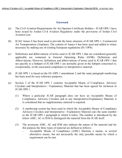 Foreword (a) The Civil Aviation Requirements for Air Operator