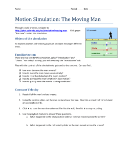 Motion Simulation: The Moving Man