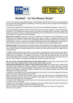DISABLED? ARE YOU DISASTER READY? PDF here