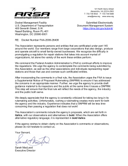 Part 145 comments - Aeronautical Repair Station Association