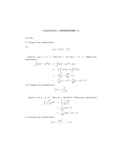 Solution - Columbia Math