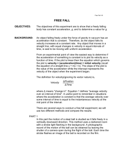 Free Fall Experiment