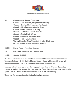 TO: Class Caucus Review Committee Class A