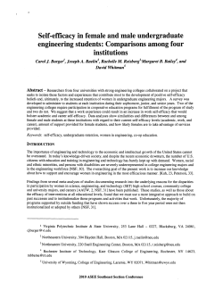 Self-efficacy in female and male undergraduate engineering students