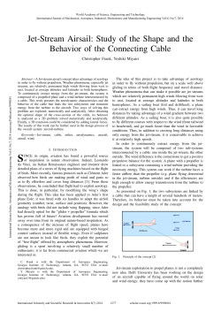 Jet-Stream Airsail: Study of the Shape and the Behavior of the