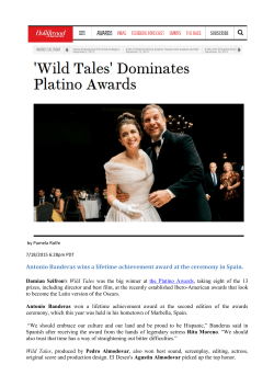 Antonio Banderas wins a lifetime achievement award at the