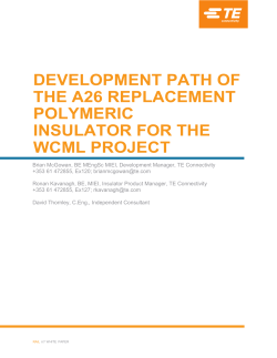 development path of the a26 replacement polymeric insulator for the