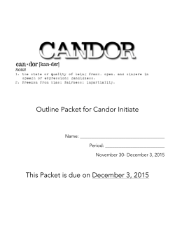 Outline Packet for Candor Initiate