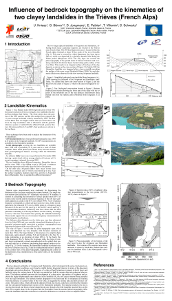 2 Landslide Kinematics 1 Introduction 3 Bedrock Topography 4