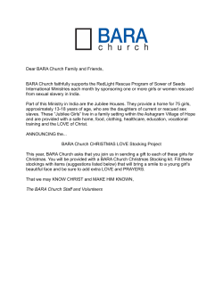 Dear BARA Church Family and Friends, BARA Church faithfully