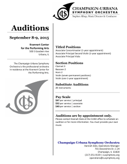 Auditions - Champaign-Urbana Symphony Orchestra