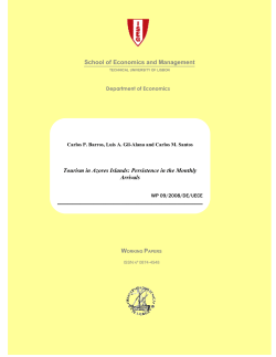 Tourism in Azores Islands: Persistence in the Monthly Arrivals