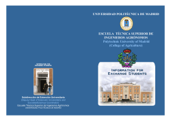 UNIVERSIDAD POLIT&Eacute;CNICA DE MADRID ESCUELA T&Eacute;CNICA