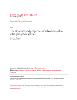The structure and properties of anhydrous, alkali ultra
