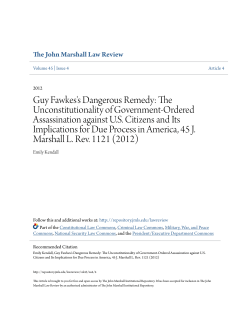 Guy Fawkes`s Dangerous Remedy - The John Marshall Institutional