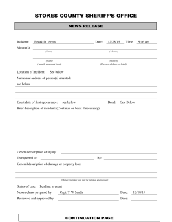 STOKES COUNTY SHERIFF`S OFFICE