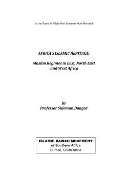 AFRICA`S ISLAMIC HERITAGE