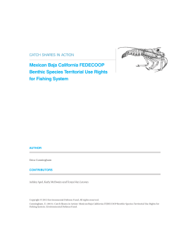 Mexican Baja California FEDECOOP Benthic Species Territorial Use