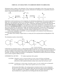 E1: Dehydration of Cyclohexanol to form Cyclohexene