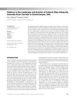 Patterns in the Landscape and Erosion of Cultural Sites Along the
