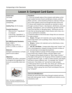 Lesson 3: Compost Card Game
