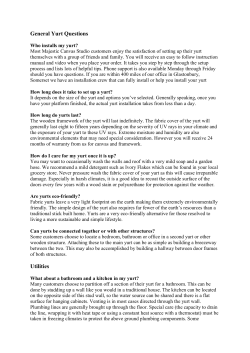 General Yurt Questions - Majestic Canvas Studio Home