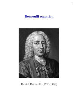 Bernoulli equation