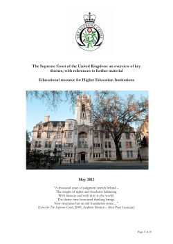 The Supreme Court of the United Kingdom: an overview of key