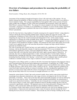 Overview of techniques and procedures for assessing the probability
