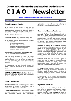 Centre for Informatics and Applied Optimization