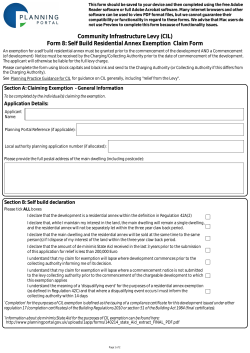 Form 8: Self Build Residential Annex Exemption