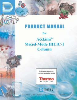 Acclaim Mixed-Mode HILIC-1 column