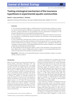 Testing a biological mechanism of the insurance hypothesis in