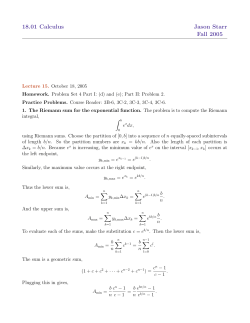 18.01 Calculus Jason Starr Fall 2005