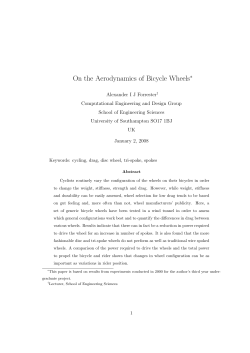 On the Aerodynamics of Bicycle Wheels